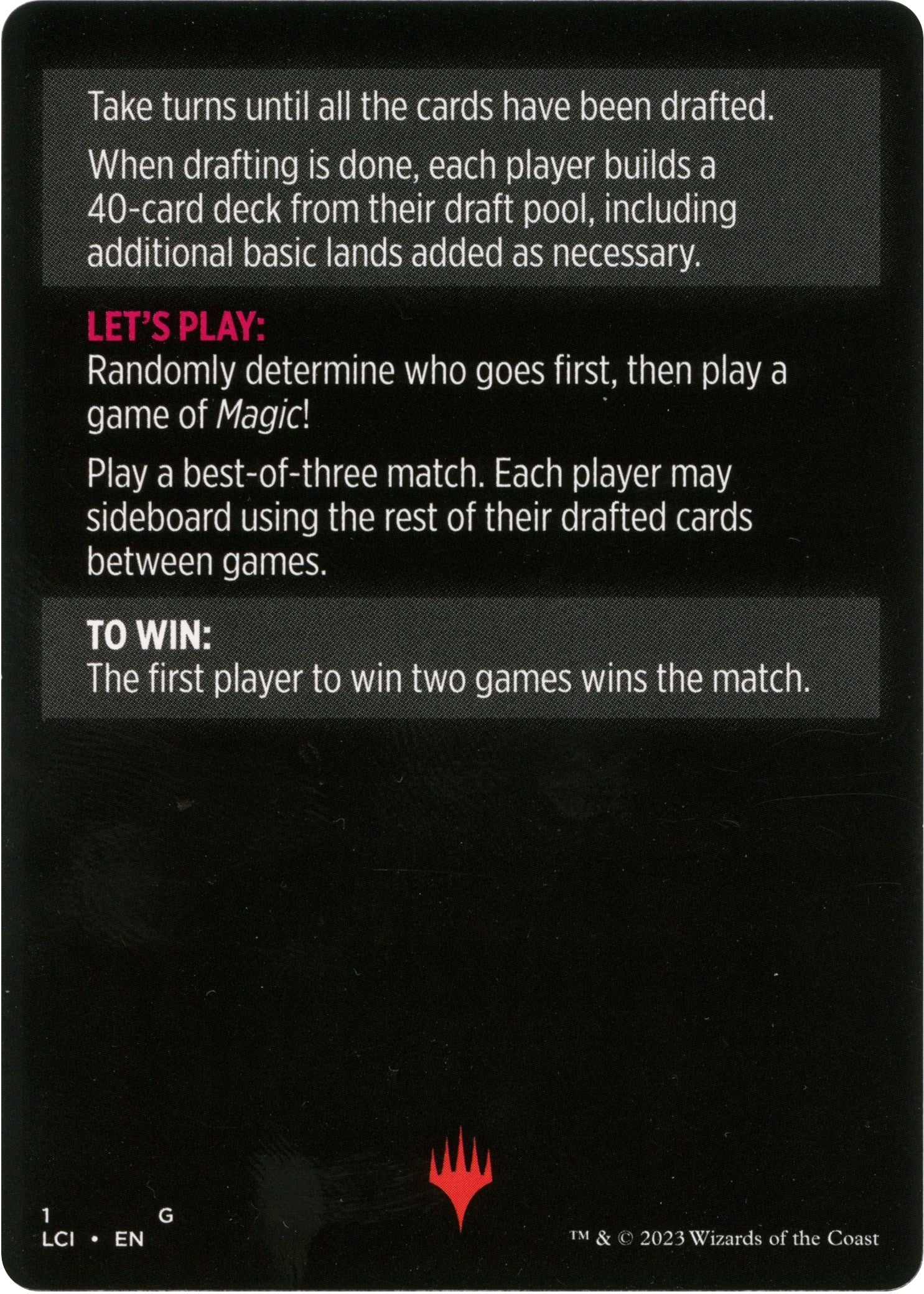 Winchester Draft (Magic Minigame) [The Lost Caverns of Ixalan Minigame] - Magic: The Gathering - Card Brawlers | Quebec | Canada |