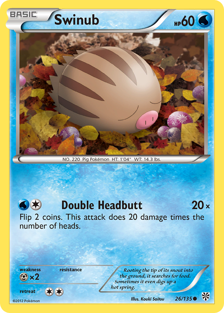 Swinub (26/135) [Black & White: Plasma Storm] - Pokémon - Card Brawlers | Quebec | Canada |