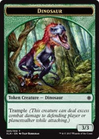 Dinosaur // Treasure (009) Double-Sided Token [Ixalan Tokens] - Magic: The Gathering - Card Brawlers | Quebec | Canada |