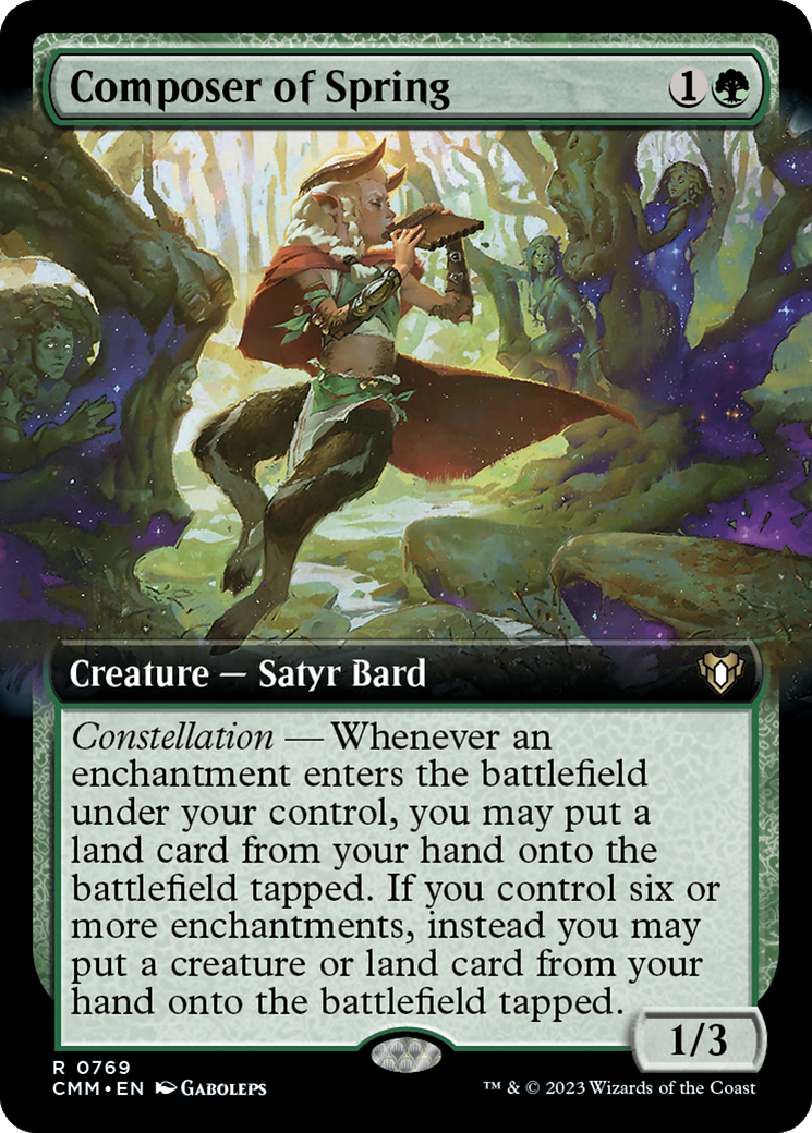 Composer of Spring (Extended Art) [Commander Masters] - Magic: The Gathering - Card Brawlers | Quebec | Canada |