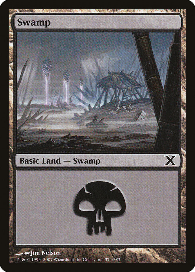 Swamp (374) [Tenth Edition] - Magic: The Gathering - Card Brawlers | Quebec | Canada |