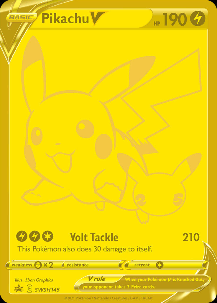 Pikachu V (SWSH145) (Celebrations) [Sword & Shield: Black Star Promos] - Pokémon - Card Brawlers | Quebec | Canada |