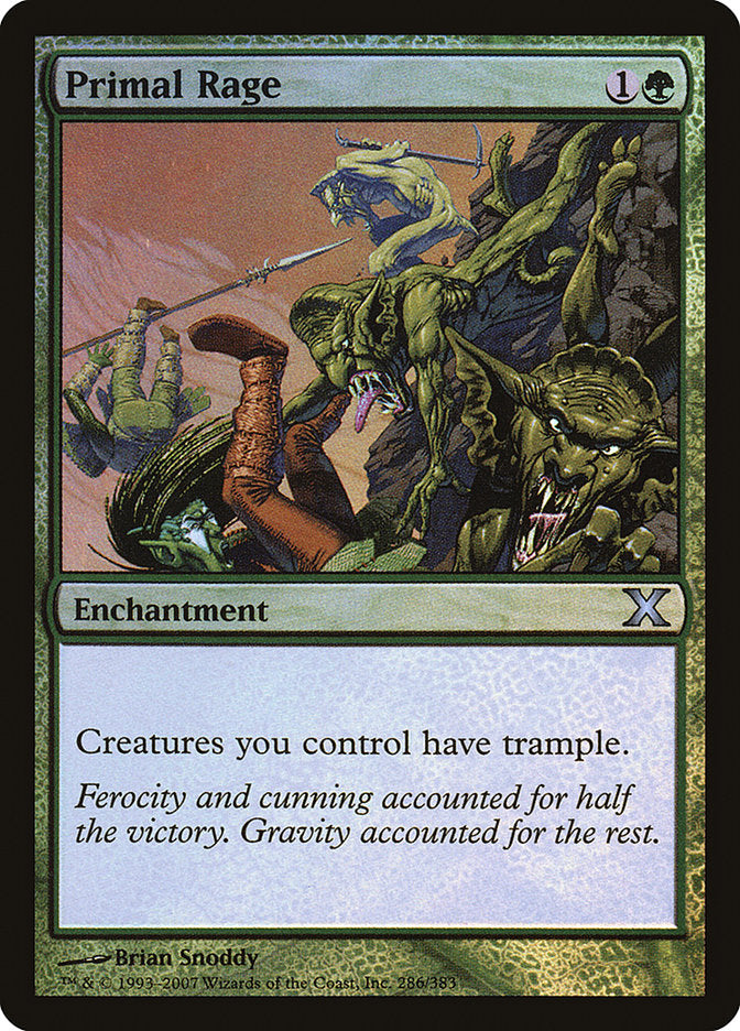 Primal Rage (Premium Foil) [Tenth Edition] - Magic: The Gathering - Card Brawlers | Quebec | Canada |