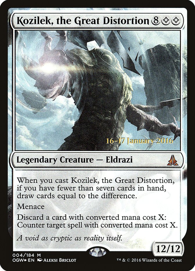 Kozilek, the Great Distortion [Oath of the Gatewatch Prerelease Promos] - Magic: The Gathering - Card Brawlers | Quebec | Canada |