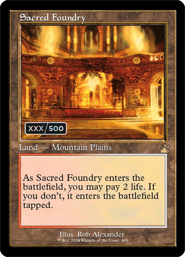 Sacred Foundry (Retro) (Serialized) [Ravnica Remastered] - Magic: The Gathering - Card Brawlers | Quebec | Canada |