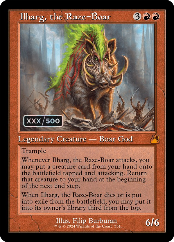 Ilharg, the Raze-Boar (Retro) (Serialized) [Ravnica Remastered] - Magic: The Gathering - Card Brawlers | Quebec | Canada |