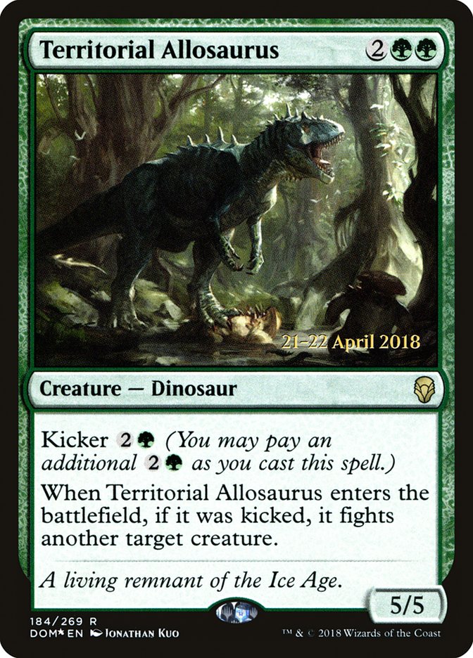 Territorial Allosaurus [Dominaria Prerelease Promos] - Magic: The Gathering - Card Brawlers | Quebec | Canada |