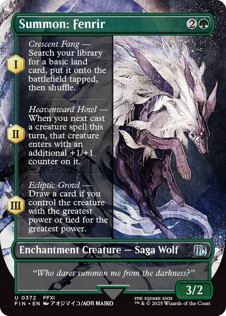 Summon: Fenrir (Borderless) [FINAL FANTASY] - Magic: The Gathering - Card Brawlers | Quebec | Canada |