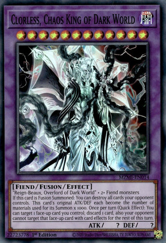 Clorless, Chaos King of Dark World [MZMI-EN014] Super Rare - Yu-Gi-Oh! - Card Brawlers | Quebec | Canada |