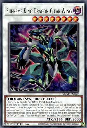 Supreme King Dragon Clear Wing [MZMI-EN059] Rare - Yu-Gi-Oh! - Card Brawlers | Quebec | Canada |