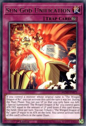 Sun God Unification [MZMI-EN071] Rare - Yu-Gi-Oh! - Card Brawlers | Quebec | Canada |