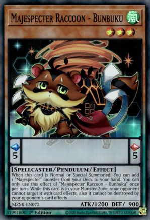Majespecter Raccoon - Bunbuku [MZMI-EN072] Super Rare - Yu-Gi-Oh! - Card Brawlers | Quebec | Canada |