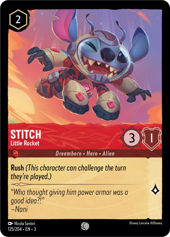 Stitch - Little Rocket (125/204) [Into the Inklands] - Card Brawlers | Quebec | Canada | Yu-Gi-Oh!