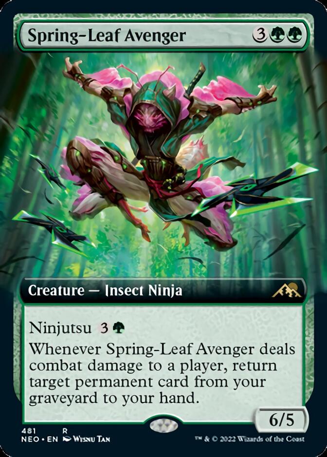 Spring-Leaf Avenger (Extended Art) [Kamigawa: Neon Dynasty] - Magic: The Gathering - Card Brawlers | Quebec | Canada |