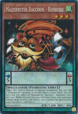 Majespecter Raccoon - Bunbuku (CR) [MZMI-EN072] Collector's Rare - Yu-Gi-Oh! - Card Brawlers | Quebec | Canada |