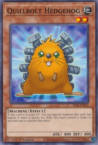 Quillbolt Hedgehog [STAS-EN031] Common - Yu-Gi-Oh! - Card Brawlers | Quebec | Canada |