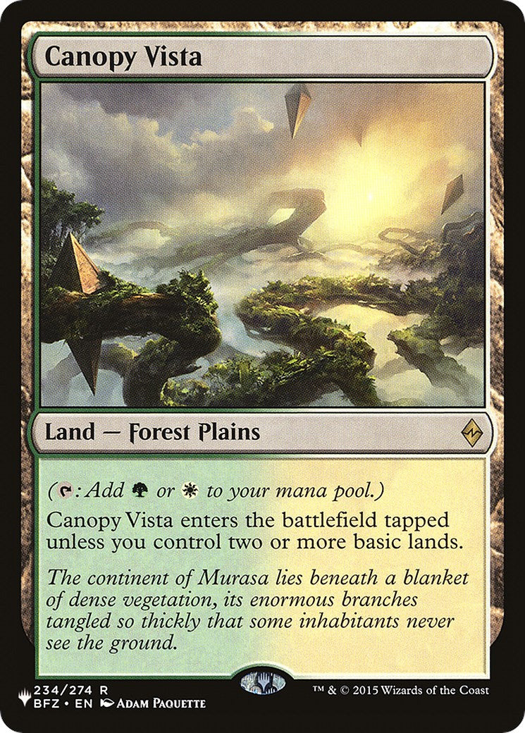 Canopy Vista [The List] - Magic: The Gathering - Card Brawlers | Quebec | Canada |