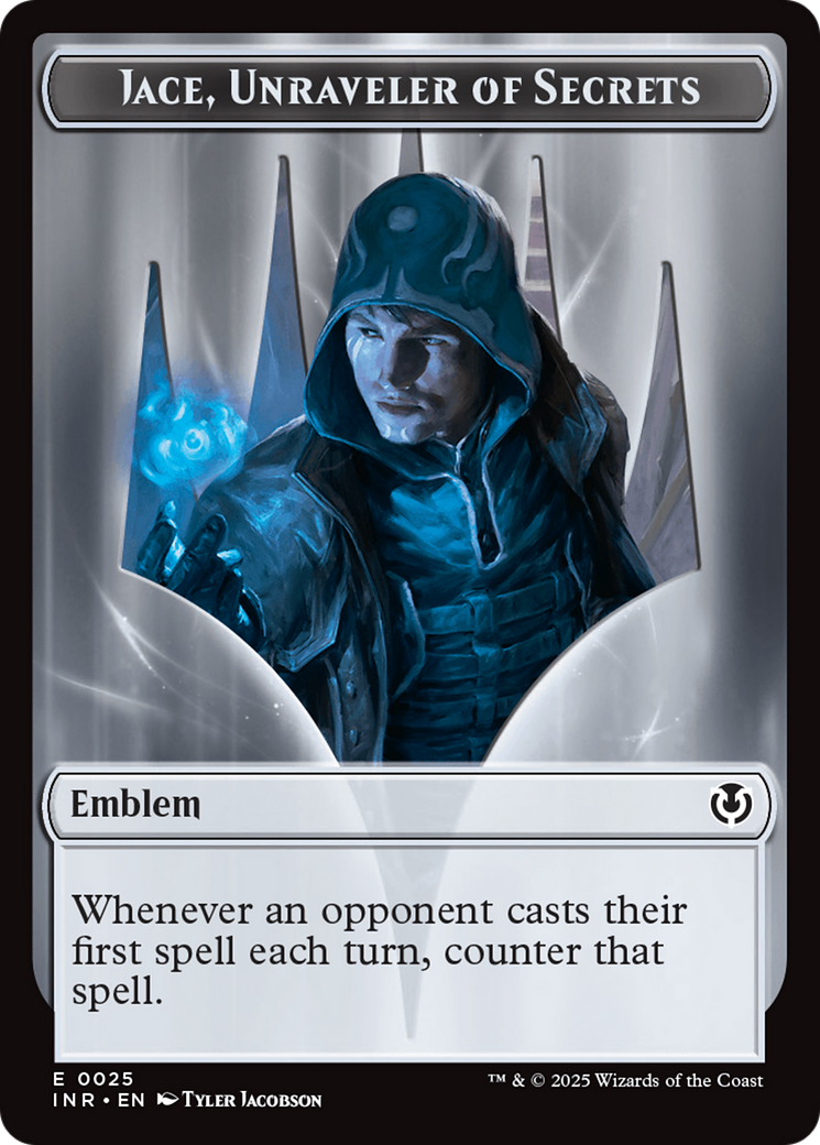 Human Wizard // Emblem - Jace, Unraveler of Secrets Double-Sided Token [Innistrad Remastered Tokens] - Magic: The Gathering - Card Brawlers | Quebec | Canada |