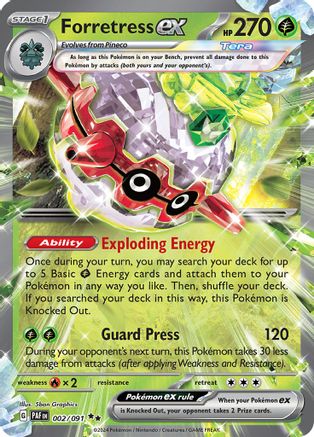 Forretress ex (002/091) [Scarlet & Violet: Paldean Fates] - Pokémon - Card Brawlers | Quebec | Canada |