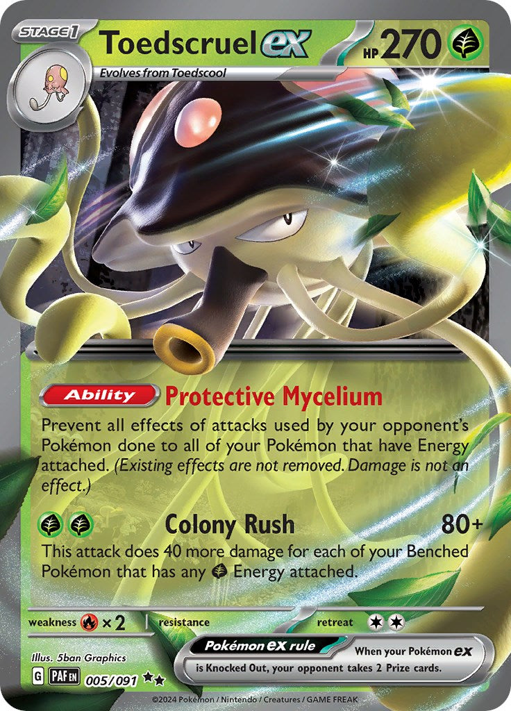 Toedscruel ex (005/091) [Scarlet & Violet: Paldean Fates] - Pokémon - Card Brawlers | Quebec | Canada |