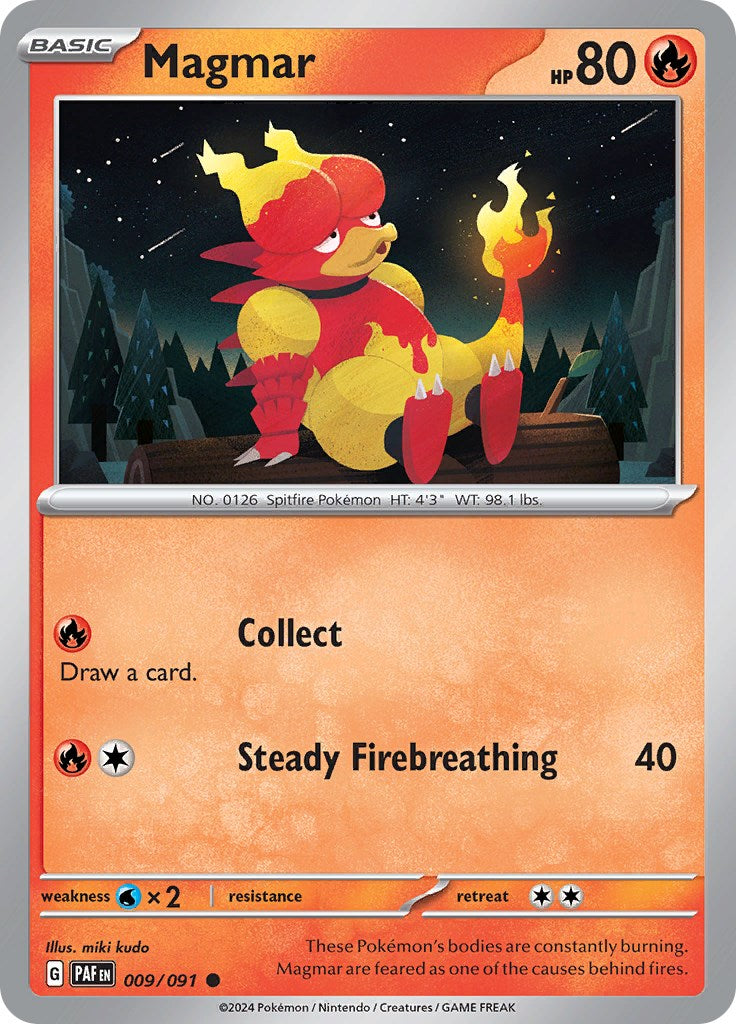 Magmar (009/091) [Scarlet & Violet: Paldean Fates] - Pokémon - Card Brawlers | Quebec | Canada |