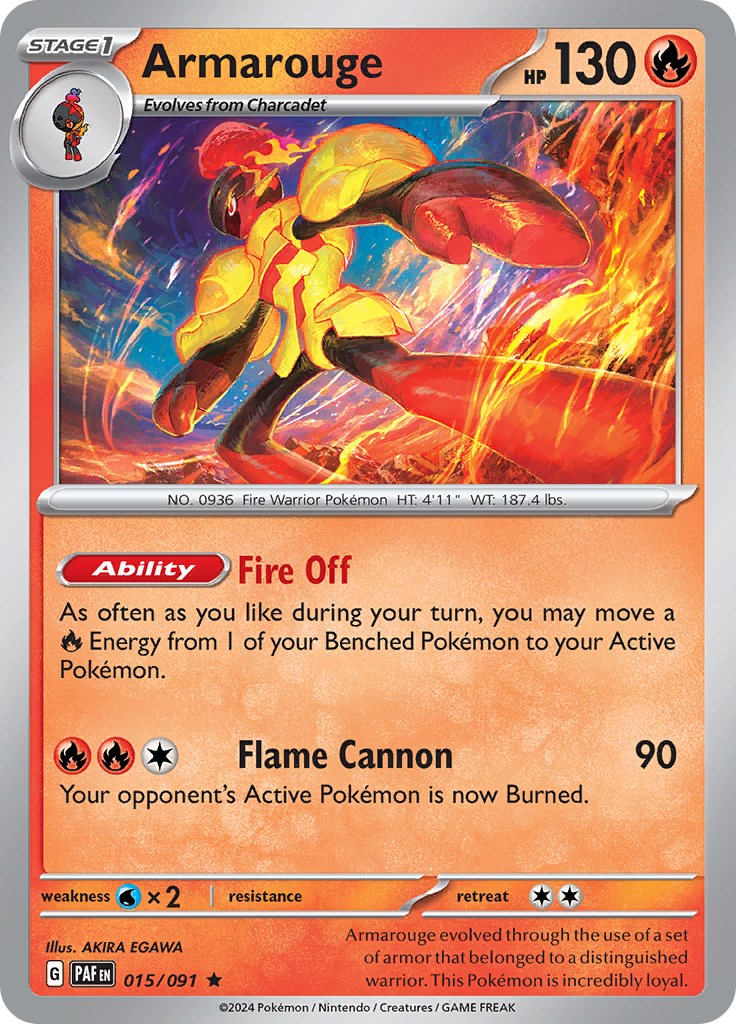 Armarouge (015/091) [Scarlet & Violet: Paldean Fates] - Pokémon - Card Brawlers | Quebec | Canada |