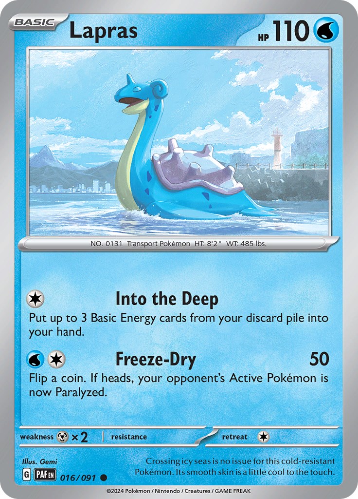 Lapras (016/091) [Scarlet & Violet: Paldean Fates] - Pokémon - Card Brawlers | Quebec | Canada |