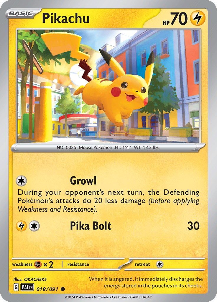 Pikachu (018/091) [Scarlet & Violet: Paldean Fates] - Pokémon - Card Brawlers | Quebec | Canada |