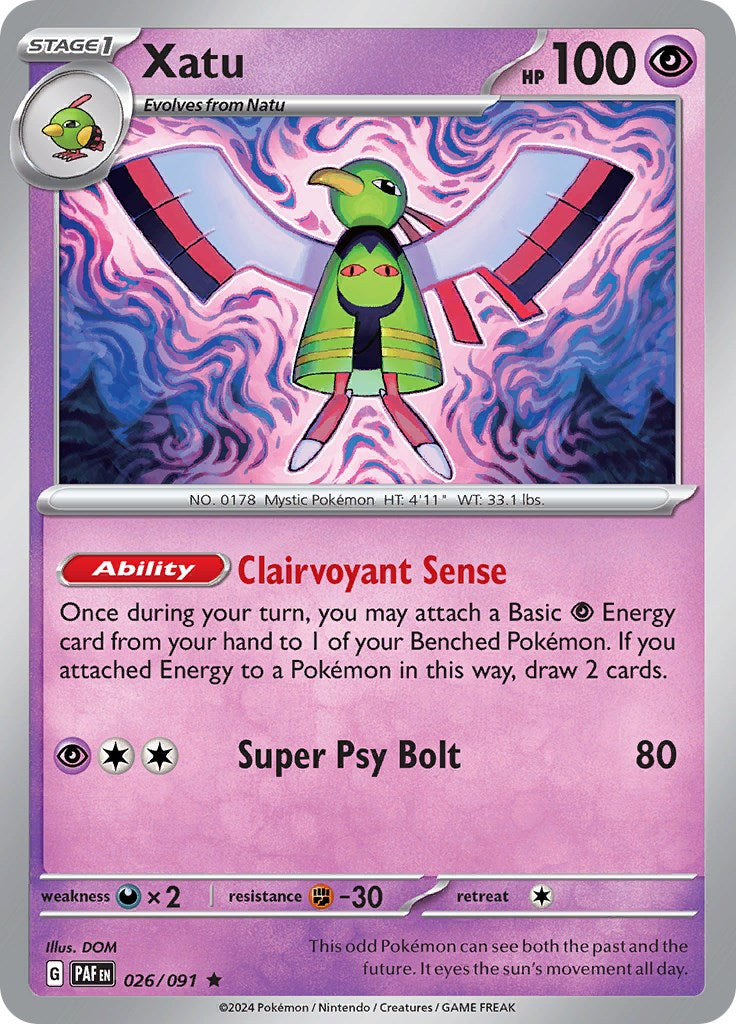 Xatu (026/091) [Scarlet & Violet: Paldean Fates] - Pokémon - Card Brawlers | Quebec | Canada |