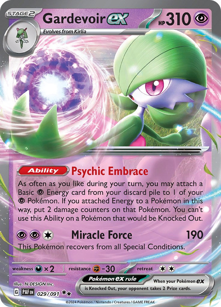 Gardevoir ex (029/091) [Scarlet & Violet: Paldean Fates] - Pokémon - Card Brawlers | Quebec | Canada |