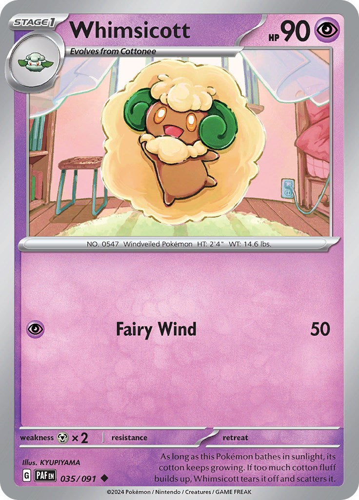 Whimsicott (035/091) [Scarlet & Violet: Paldean Fates] - Pokémon - Card Brawlers | Quebec | Canada |