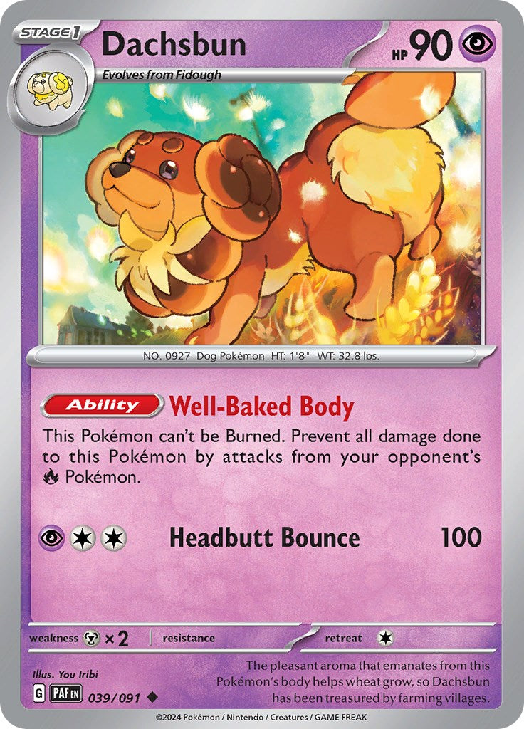 Dachsbun (039/091) [Scarlet & Violet: Paldean Fates] - Pokémon - Card Brawlers | Quebec | Canada |