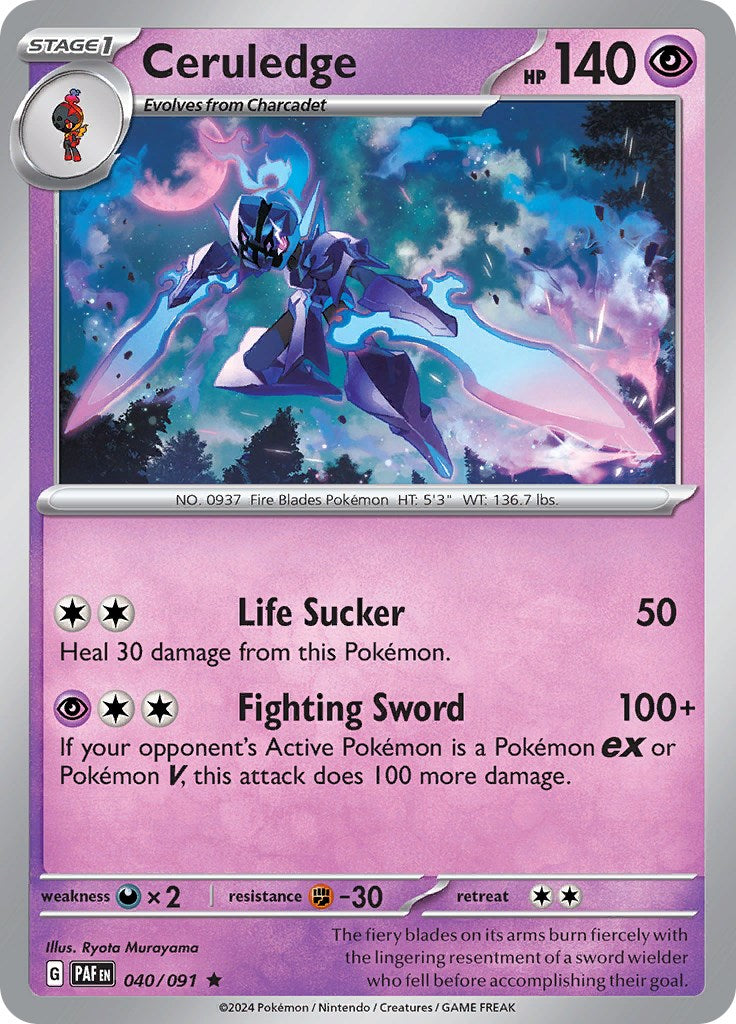 Ceruledge (040/091) [Scarlet & Violet: Paldean Fates] - Pokémon - Card Brawlers | Quebec | Canada |