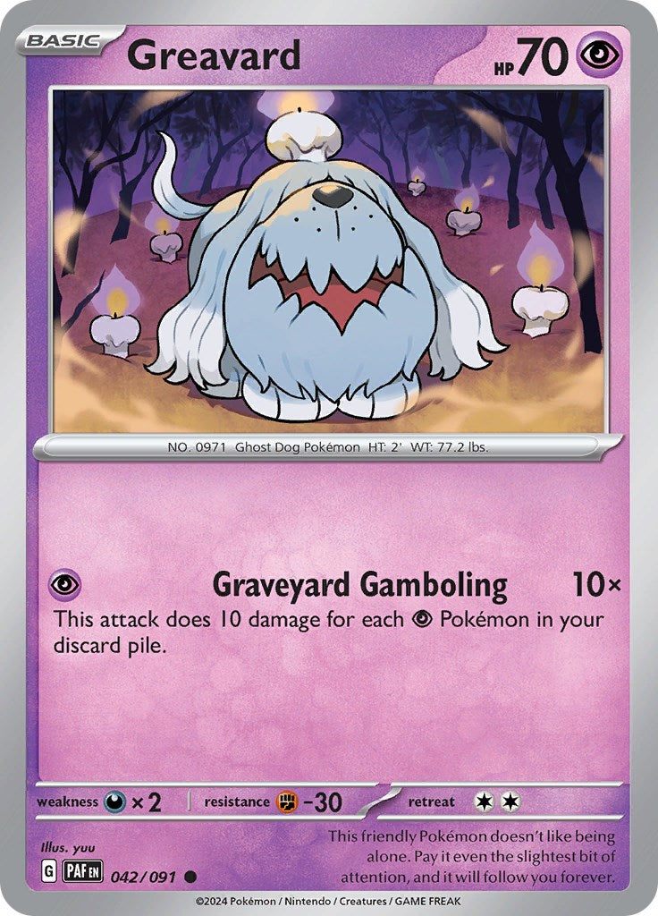 Greavard (042/091) [Scarlet & Violet: Paldean Fates] - Pokémon - Card Brawlers | Quebec | Canada |