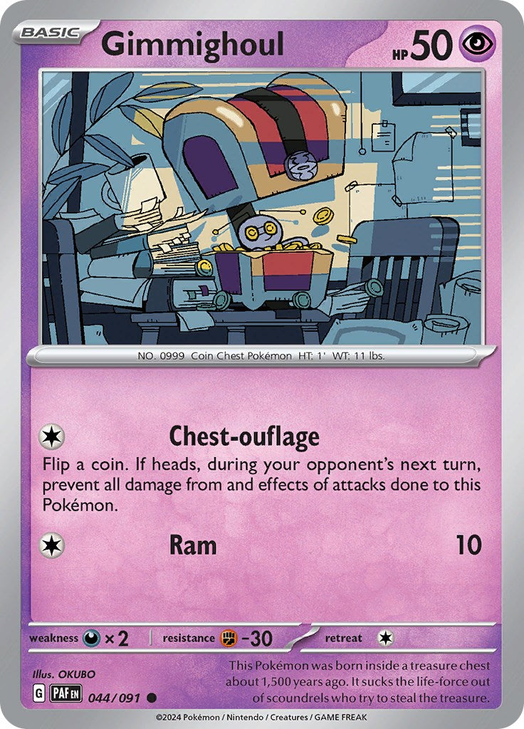 Gimmighoul (044/091) [Scarlet & Violet: Paldean Fates] - Pokémon - Card Brawlers | Quebec | Canada |