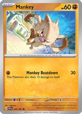 Mankey (045/091) [Scarlet & Violet: Paldean Fates] - Pokémon - Card Brawlers | Quebec | Canada |