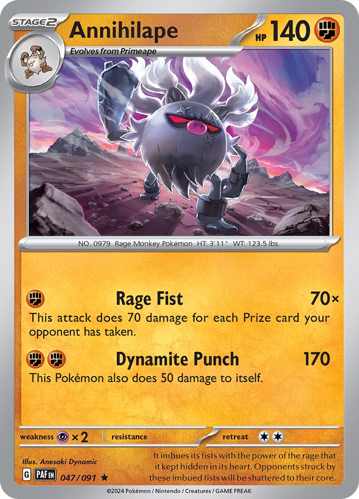 Annihilape (047/091) [Scarlet & Violet: Paldean Fates] - Pokémon - Card Brawlers | Quebec | Canada |