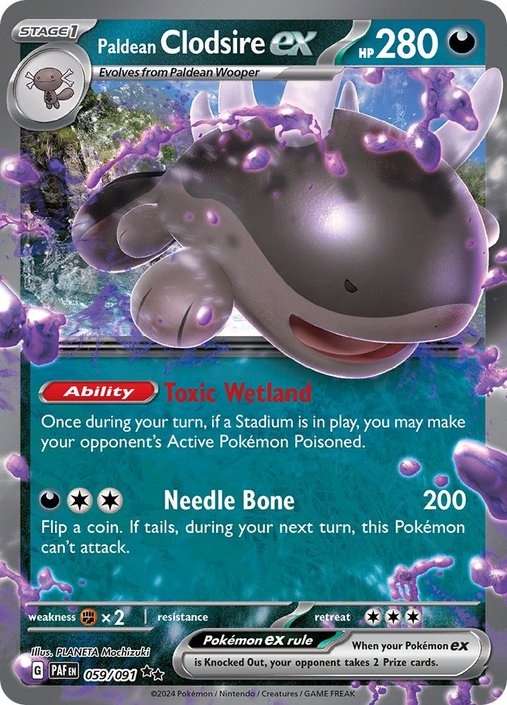 Paldean Clodsire ex (059/091) [Scarlet & Violet: Paldean Fates] - Pokémon - Card Brawlers | Quebec | Canada |