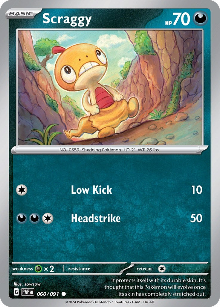 Scraggy (060/091) [Scarlet & Violet: Paldean Fates] - Pokémon - Card Brawlers | Quebec | Canada |