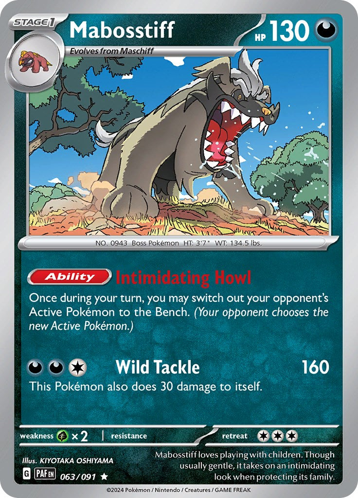 Mabosstiff (063/091) [Scarlet & Violet: Paldean Fates] - Pokémon - Card Brawlers | Quebec | Canada |