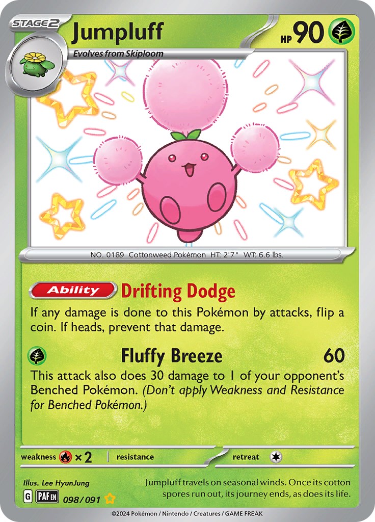 Jumpluff (098/091) [Scarlet & Violet: Paldean Fates] - Pokémon - Card Brawlers | Quebec | Canada |