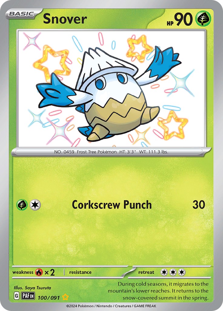 Snover (100/091) [Scarlet & Violet: Paldean Fates] - Pokémon - Card Brawlers | Quebec | Canada |