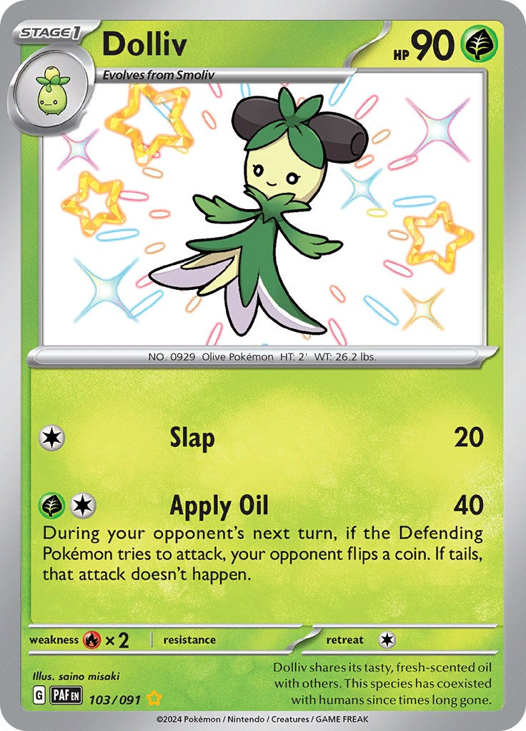 Dolliv (103/091) [Scarlet & Violet: Paldean Fates] - Pokémon - Card Brawlers | Quebec | Canada |
