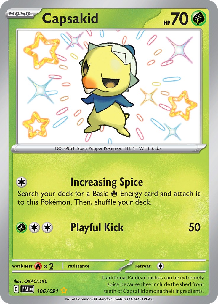 Capsakid (106/091) [Scarlet & Violet: Paldean Fates] - Pokémon - Card Brawlers | Quebec | Canada |