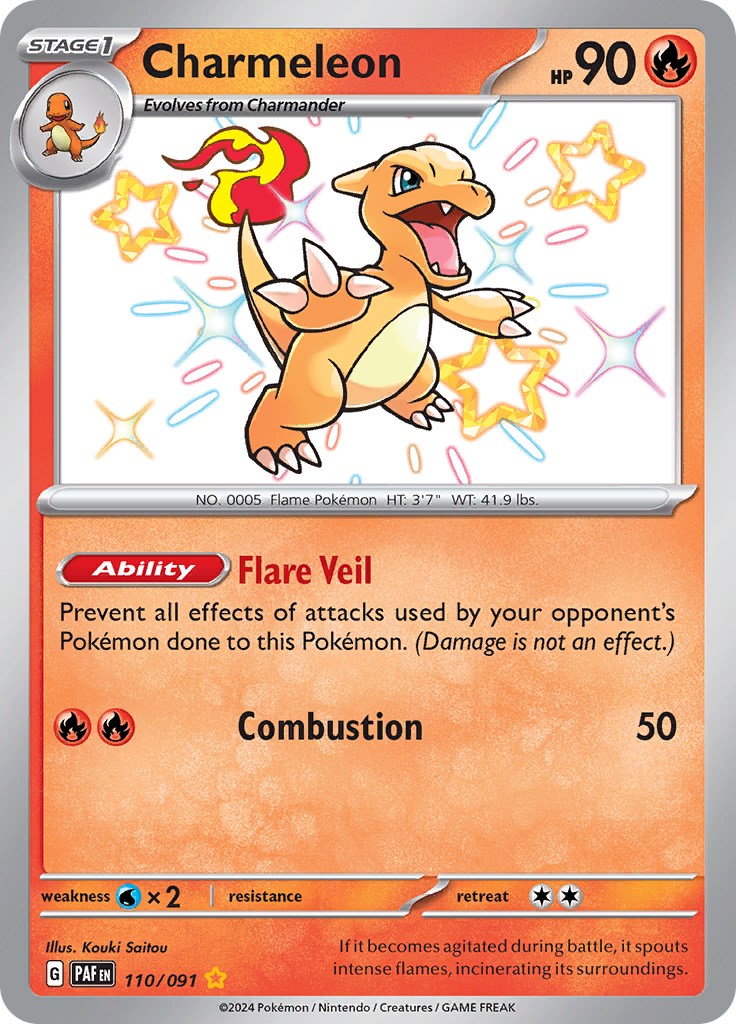 Charmeleon (110/091) [Scarlet & Violet: Paldean Fates] - Pokémon - Card Brawlers | Quebec | Canada |