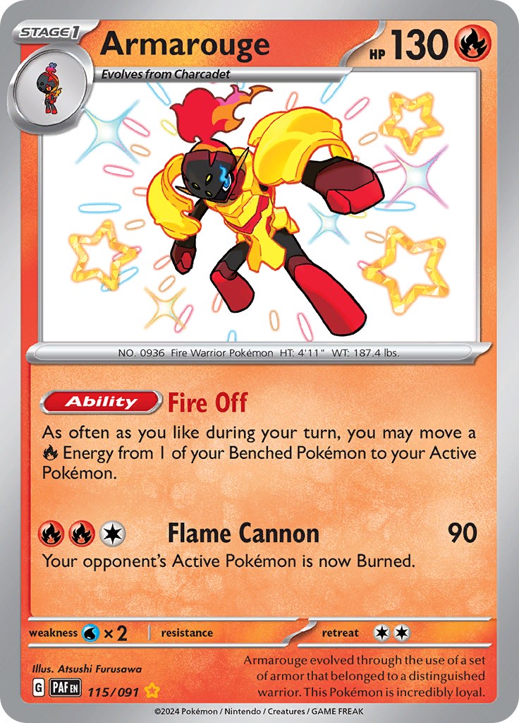 Armarouge (115/091) [Scarlet & Violet: Paldean Fates] - Pokémon - Card Brawlers | Quebec | Canada |