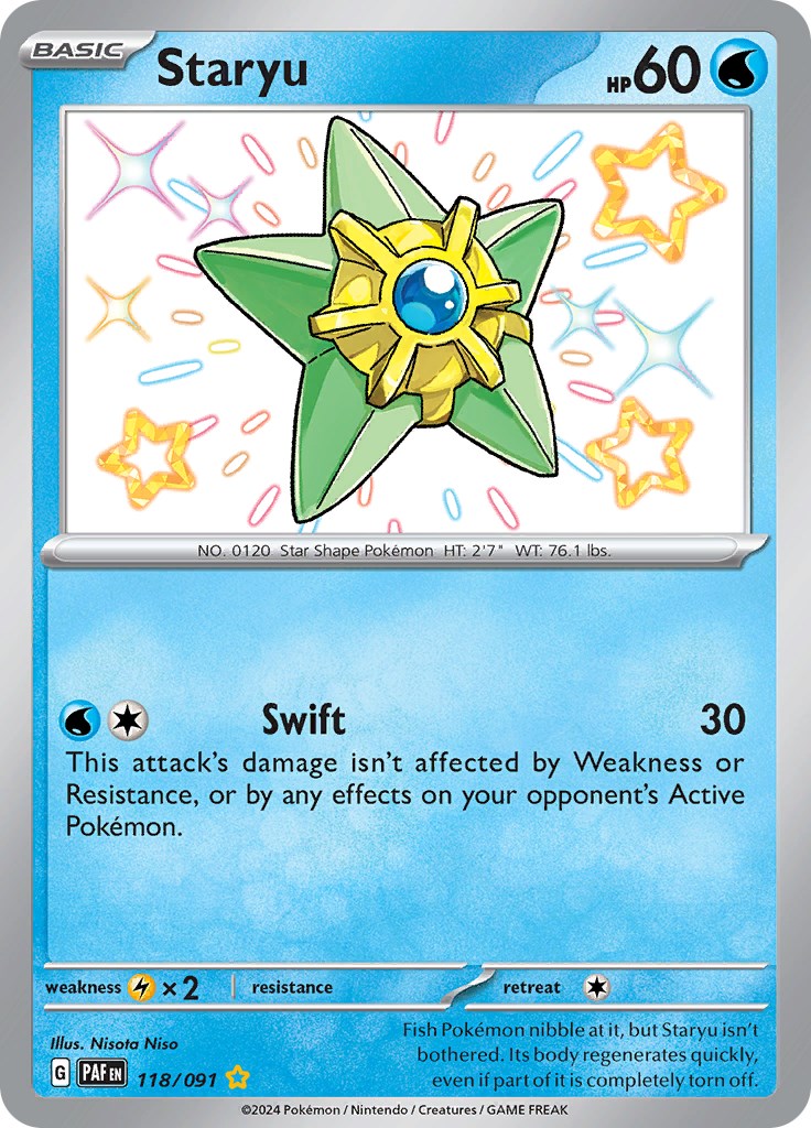 Staryu (118/091) [Scarlet & Violet: Paldean Fates] - Pokémon - Card Brawlers | Quebec | Canada |