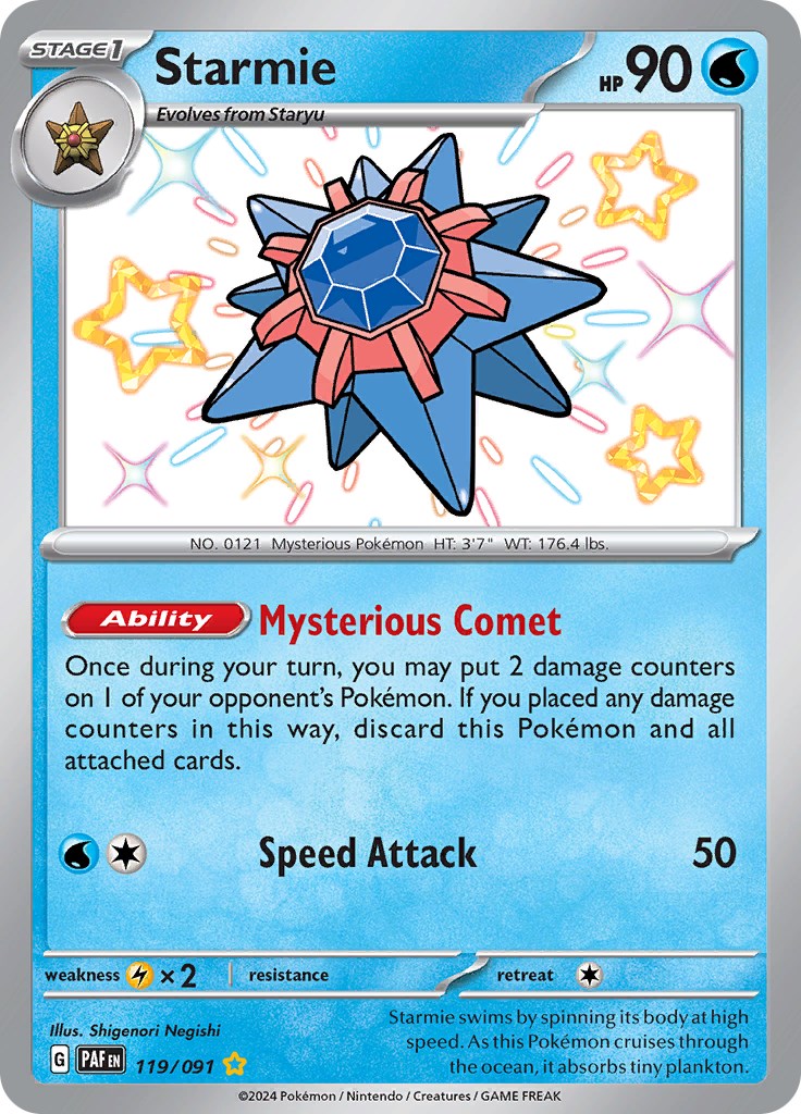 Starmie (119/091) [Scarlet & Violet: Paldean Fates] - Pokémon - Card Brawlers | Quebec | Canada |