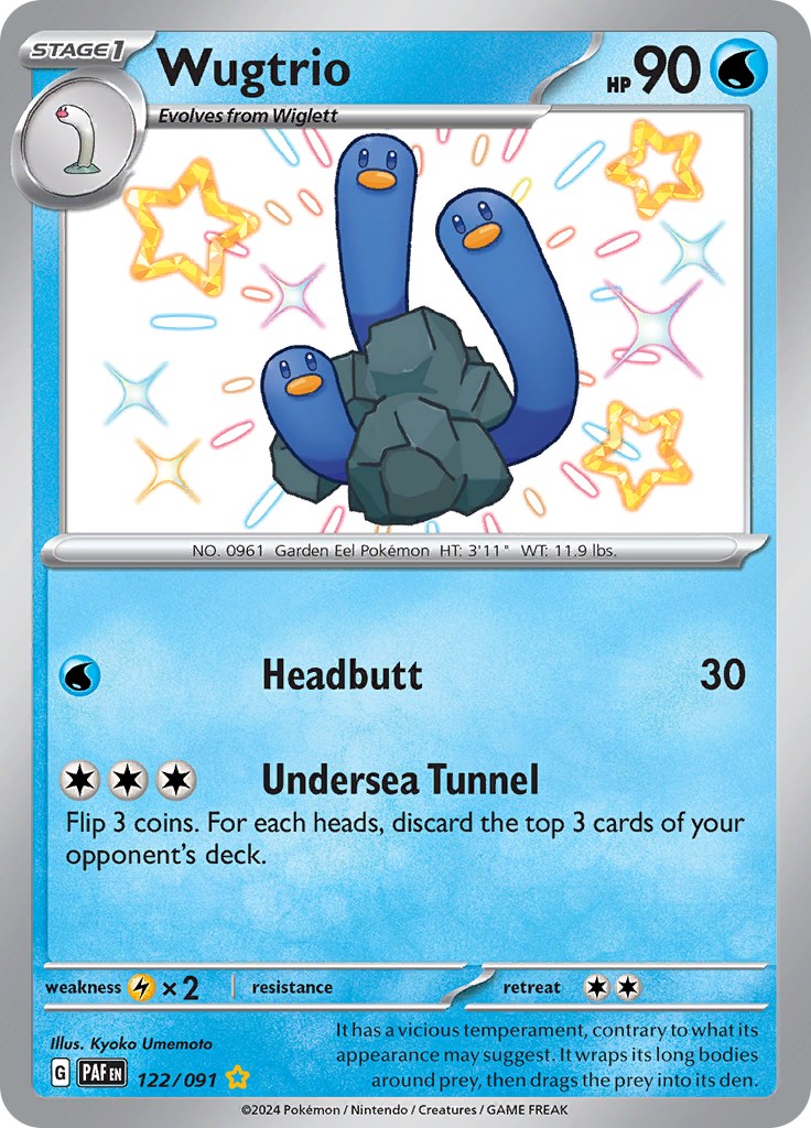 Wugtrio (122/091) [Scarlet & Violet: Paldean Fates] - Pokémon - Card Brawlers | Quebec | Canada |