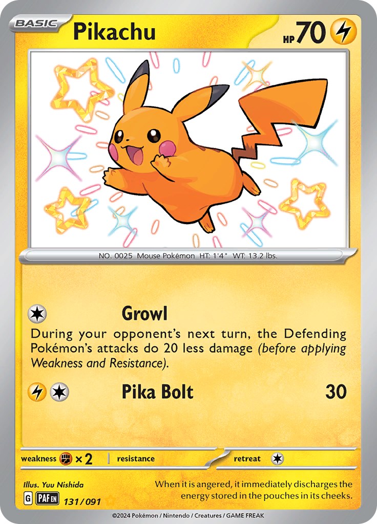 Pikachu (131/091) [Scarlet & Violet: Paldean Fates] - Pokémon - Card Brawlers | Quebec | Canada |